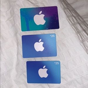 $65 worth of unused/unscratched iTunes gift cards